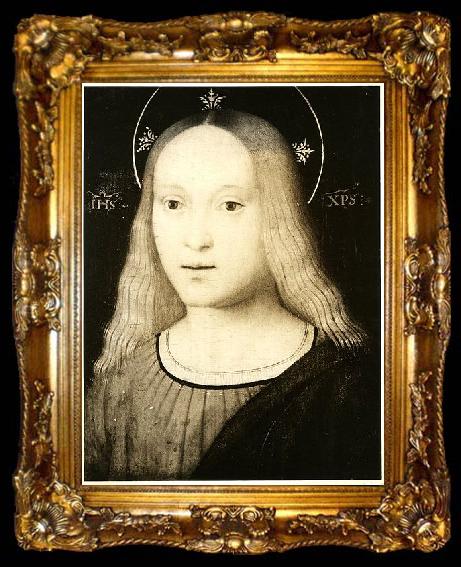 framed  Galeazzo Campi Portrait of the Young Christ, ta009-2